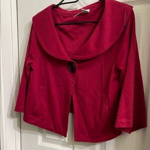 Stylish Red Jacket with Large Collar